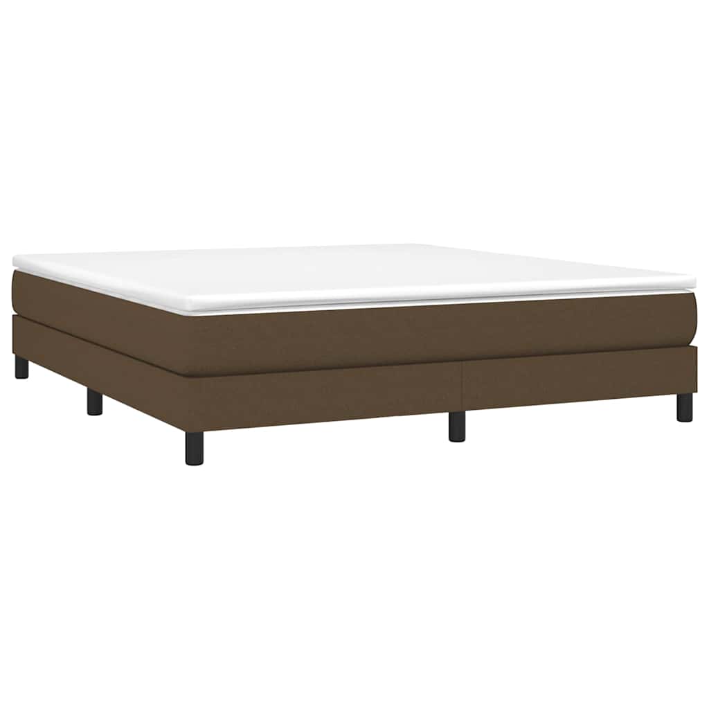Vidaxl boxspring bed stof donkerbruin 160x200 cm
