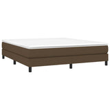 Vidaxl boxspring bed stof donkerbruin 160x200 cm