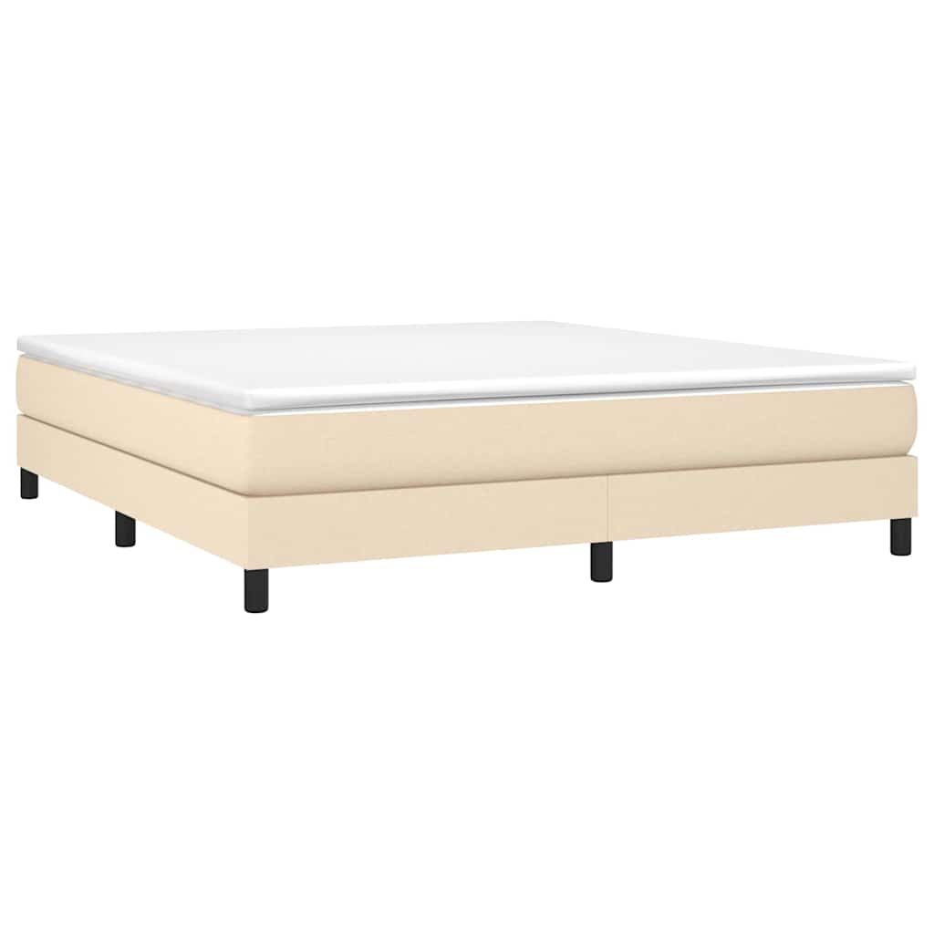 Vidaxl boxspring bed stof crèmekleurig 160x200 cm