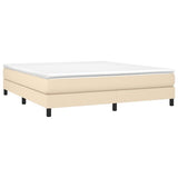 Vidaxl boxspring bed stof crèmekleurig 160x200 cm