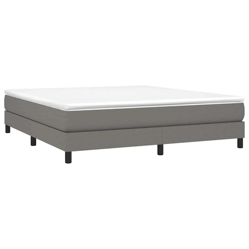 Vidaxl boxspring bed stof donkergrijs 180x200 cm