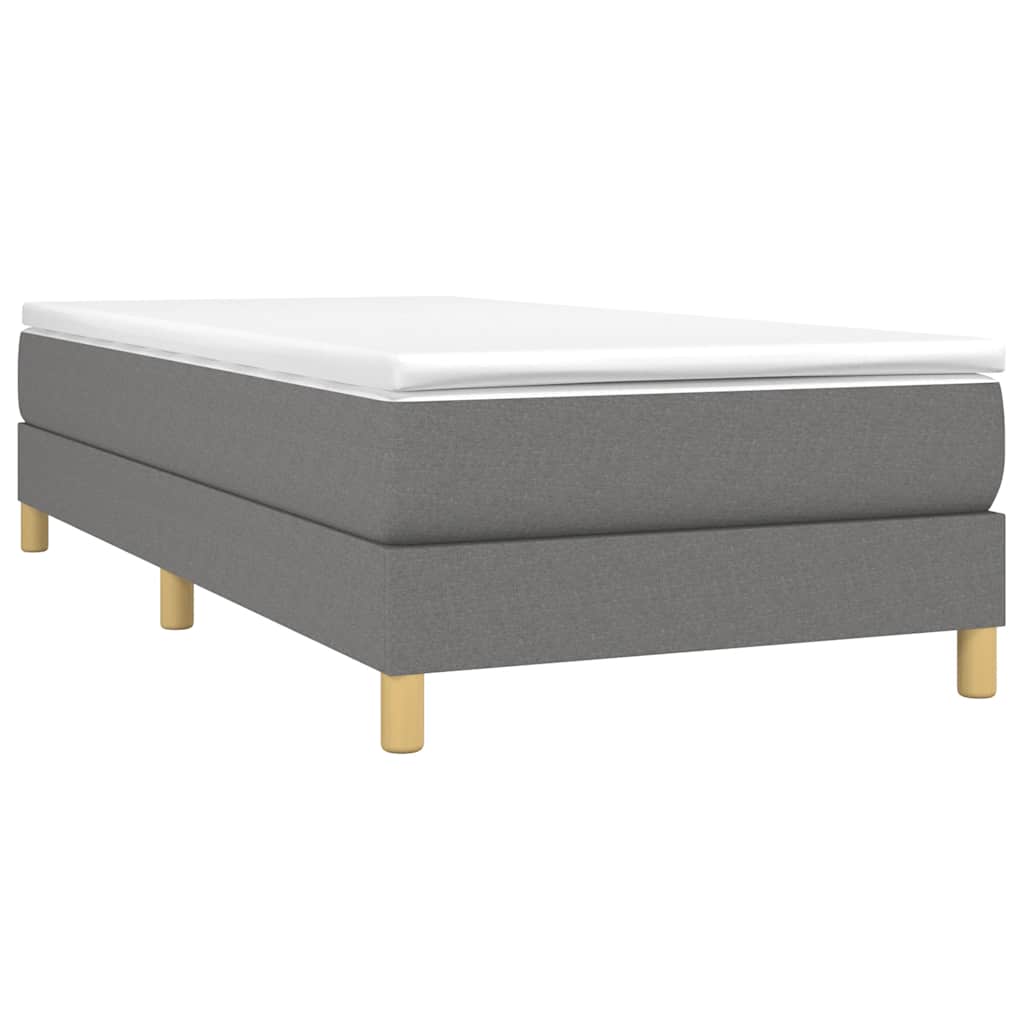 Vidaxl boxspring bed 90x200 cm stof donkergrijs