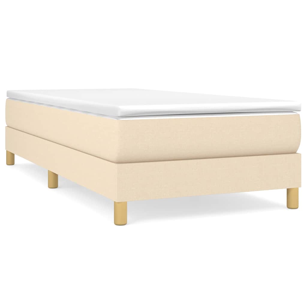 Vidaxl boxspring bed 100x200 cm stof crèmekleurig