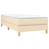 Vidaxl boxspring bed 100x200 cm stof crèmekleurig