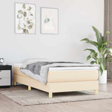 Vidaxl boxspring bed 100x200 cm stof crèmekleurig