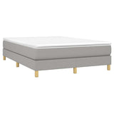 Vidaxl boxspring bed stof lichtgrijs 140x190 cm