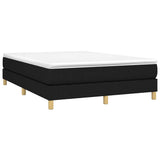 Vidaxl boxspring bed stof zwart 140x190 cm