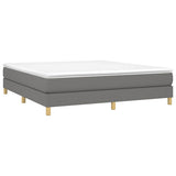 Vidaxl boxspring bed stof donkergrijs 180x200 cm