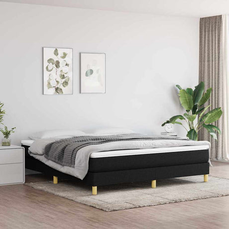 Vidaxl boxspring bed stof zwart 180x200 cm