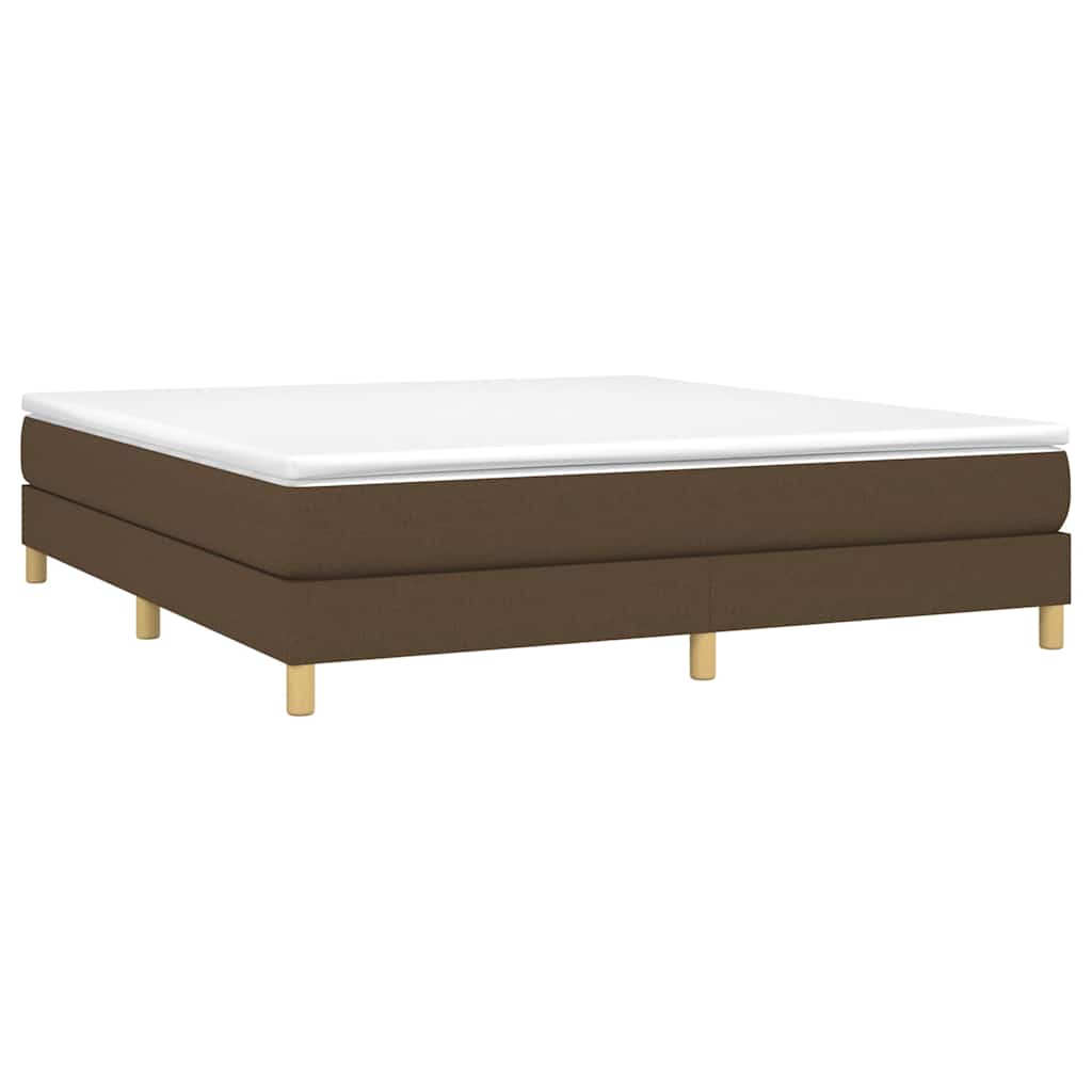 Vidaxl boxspring bed stof donkerbruin 180x200 cm