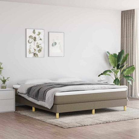 Vidaxl boxspring bed stof taupe 180x200 cm