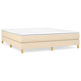 Vidaxl boxspring bed stof crèmekleurig 180x200 cm