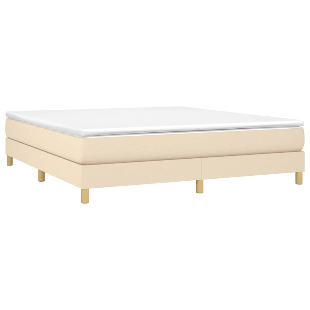 Vidaxl boxspring bed stof crèmekleurig 180x200 cm
