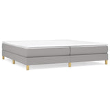 Vidaxl boxspring bed stof lichtgrijs 200x200 cm