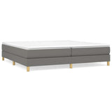 Vidaxl boxspring bed stof donkergrijs 200x200 cm