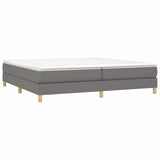 Vidaxl boxspring bed stof donkergrijs 200x200 cm