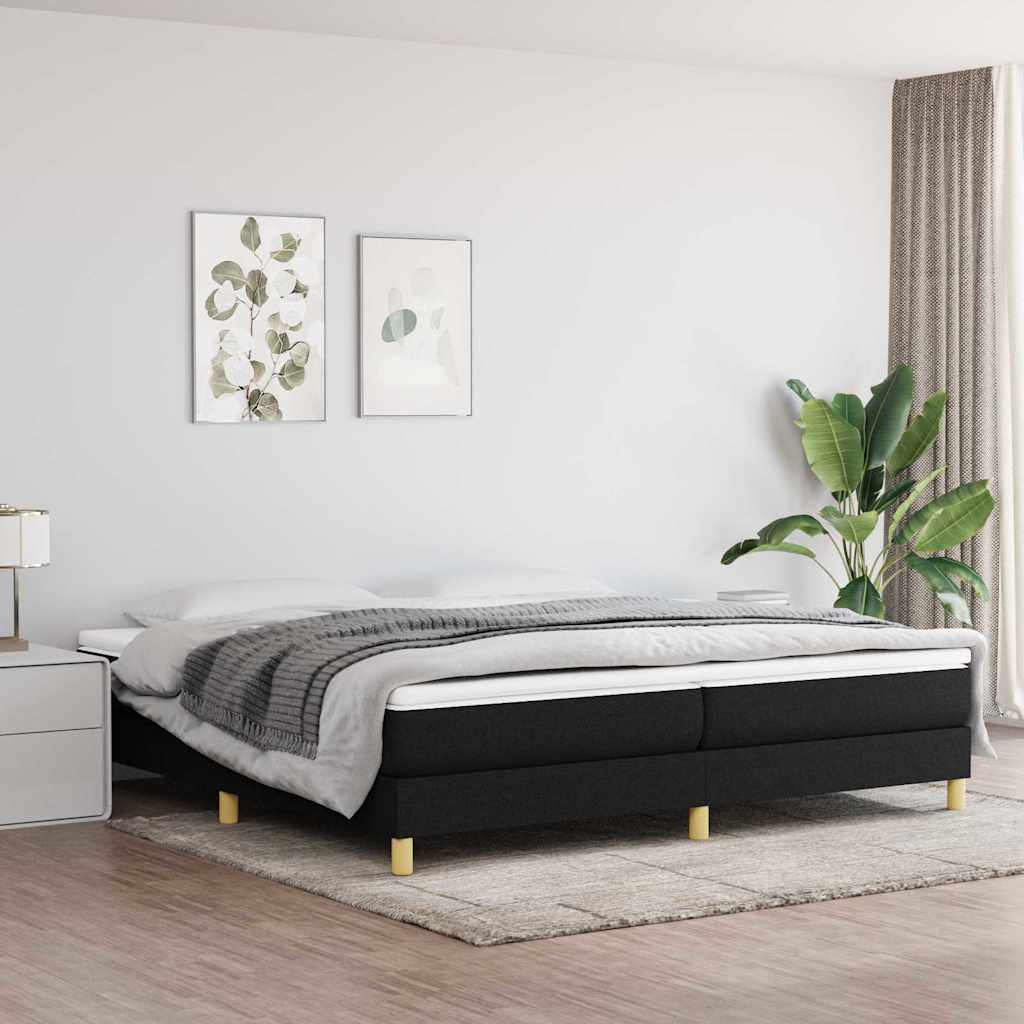 Vidaxl boxspring bed stof zwart 200x200 cm