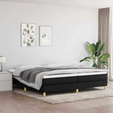 Vidaxl boxspring bed stof zwart 200x200 cm