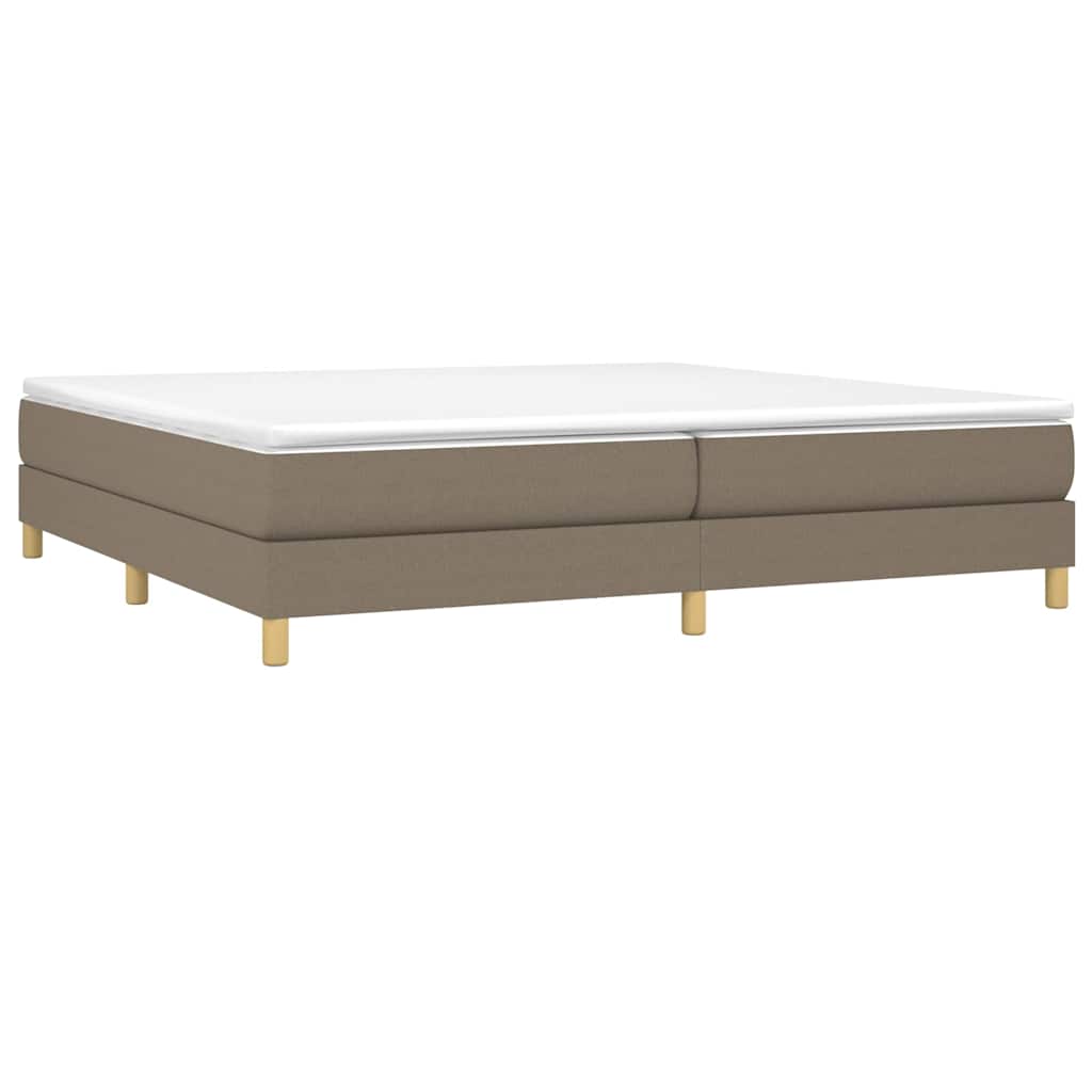 Vidaxl boxspring bed stof taupe 200x200 cm