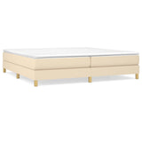 Vidaxl boxspring bed stof crèmekleurig 200x200 cm
