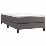 Vidaxl boxspring bed kunstleer grijs 90x190 cm