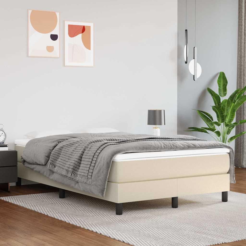 Vidaxl boxspring bed kunstleer crèmekleurig 120x200 cm