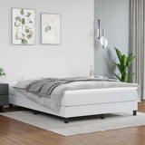 Vidaxl boxspring bed kunstleer wit 140x190 cm