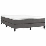 Vidaxl boxspring bed kunstleer grijs 140x200 cm