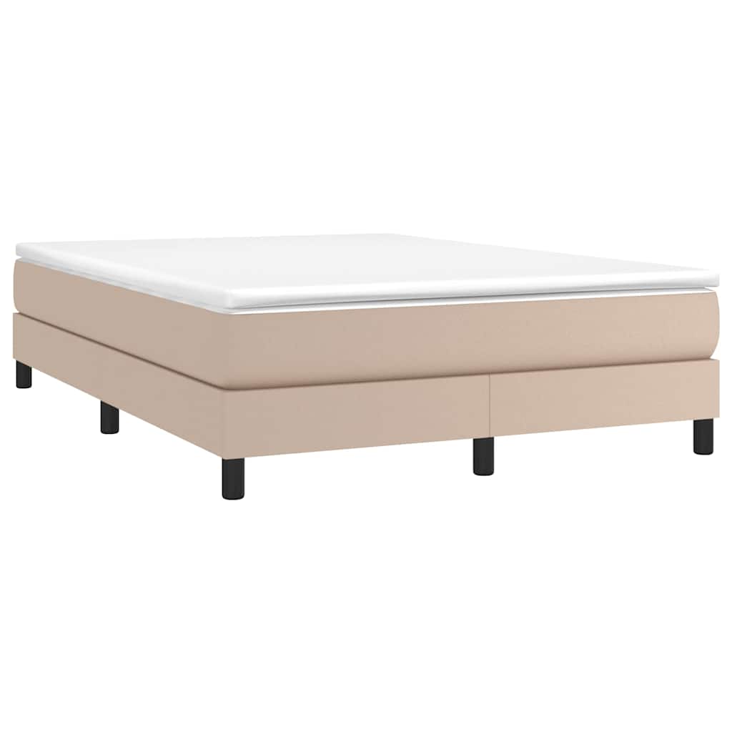 Vidaxl boxspring bed kunstleer cappuccinokleurig 140x200 cm
