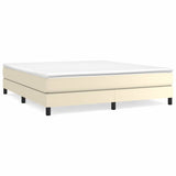 Vidaxl boxspring bed kunstleer crèmekleurig 160x200 cm