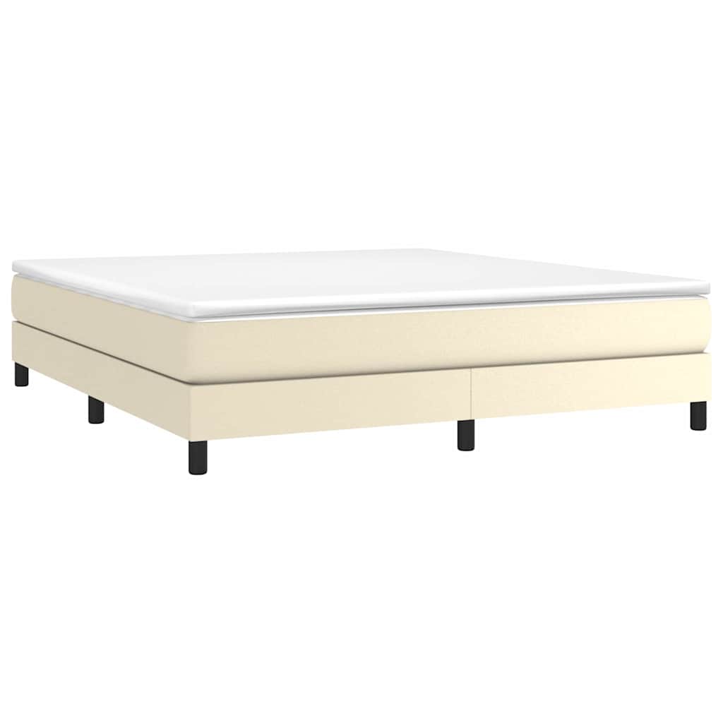 Vidaxl boxspring bed kunstleer crèmekleurig 160x200 cm