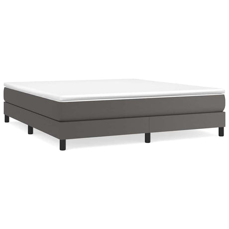 Vidaxl boxspring bed kunstleer grijs 180x200 cm