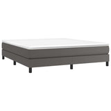 Vidaxl boxspring bed kunstleer grijs 180x200 cm