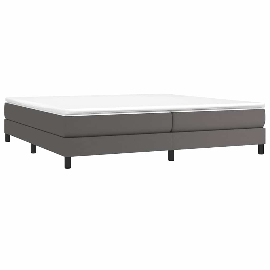 Vidaxl boxspring bed kunstleer grijs 200x200 cm