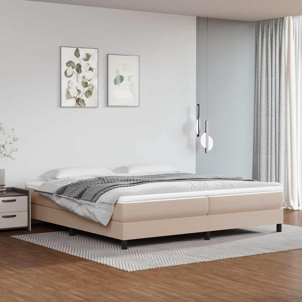 Vidaxl boxspring bed kunstleer cappuccinokleurig 200x200 cm