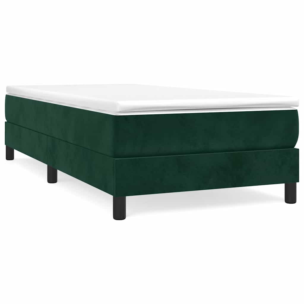 Vidaxl boxspring bed 90x200 cm fluweel donkergroen
