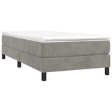 Vidaxl boxspring bed 100x200 cm fluweel lichtgrijs