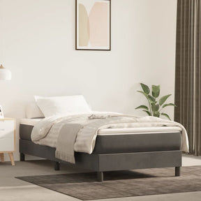 Vidaxl boxspring bed 100x200 cm fluweel donkergrijs