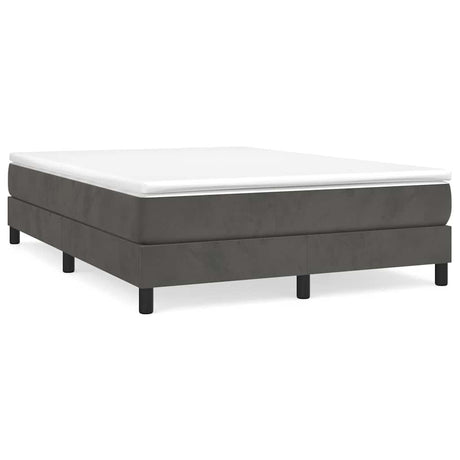 Vidaxl boxspring bed 140x190 cm fluweel donkergrijs