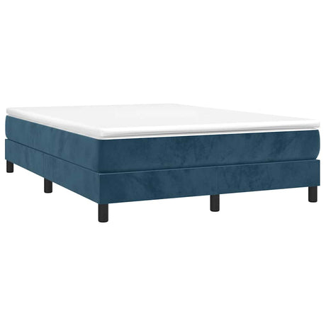Vidaxl boxspring bed 140x200 cm fluweel donkerblauw