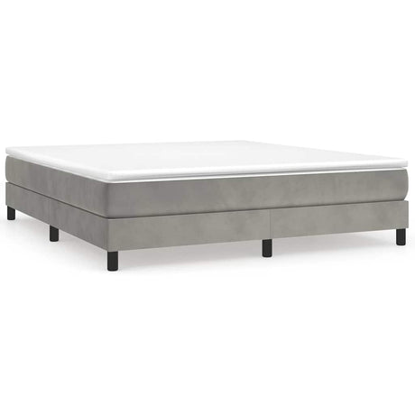 Vidaxl boxspring bed 160x200 cm fluweel lichtgrijs