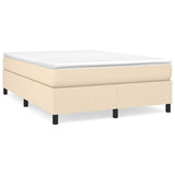 Vidaxl boxspring bed stof crèmekleurig 140x190 cm