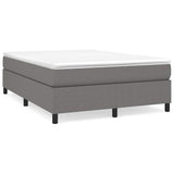 Vidaxl boxspring bed stof donkergrijs 140x200 cm