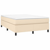 Vidaxl boxspring bed stof crèmekleurig 140x200 cm