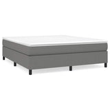 Vidaxl boxspring bed stof donkergrijs 180x200 cm