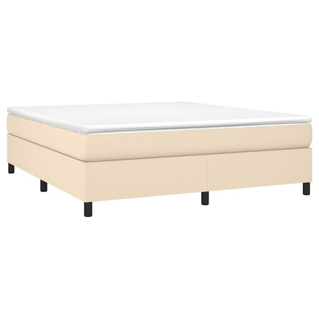 Vidaxl boxspring bed stof crèmekleurig 180x200 cm