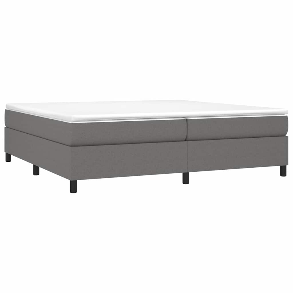 Vidaxl boxspring bed stof donkergrijs 200x200 cm