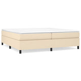 Vidaxl boxspring bed stof crèmekleurig 200x200 cm