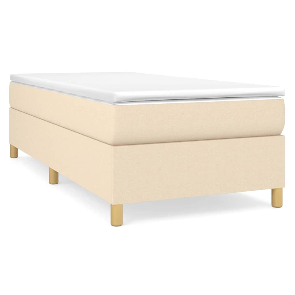 Vidaxl boxspring bed 100x200 cm stof crèmekleurig