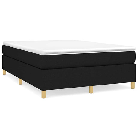 Vidaxl boxspring bed stof zwart 140x190 cm
